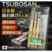TSUBOSAN 日本製 鑽石銼刀組 5入組 精密修整用 DIA銼刀 模具研磨工具