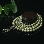 天然綠檀木108顆念珠(8MM款 手串 開運飾品 佛珠手鏈 項鍊 手珠 平安 護身符 阿彌陀佛 辟邪化煞)