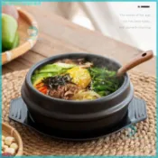 🌻臺灣出貨 韓國石鍋拌飯專用家用煲仔飯小砂鍋耐高溫飯店商用陶瓷韓式米綫碗