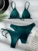 喜挖2店 【喜挖】2025新款比基尼分體泳衣三件套 歐美時尚bikini溫泉泳裝女