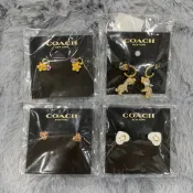 Coach 愛心滿鑽 橘花紫鑽 暴龍滿鑽 白色愛心 耳環(勿直接下單請先聊聊)