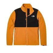 【The North Face】男 拼接保暖立領抓絨外套.夾克/機能性運動衫(4NA3-6R2 黃黑)