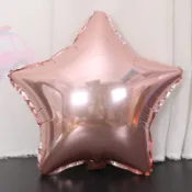 台灣現貨18吋愛心rose gold玫瑰金鋁箔氣球香檳金五角星生日婚禮氣球