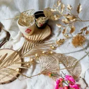 過年人造銀杏 金色花材 盆花裝飾 福字 過年飾品 年節盆花 春節 開運