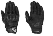 台中皇欣!!正義大利名牌 ALPINESTARS 出品硬塑鋼保護短皮手套 MUSTANG !!原裝超值品!!