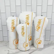 大玩家專營店 高品質材料】經典白金色honma洪馬高爾夫球桿套 一號木桿套 球桿桿頭保護套