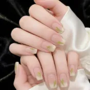 台灣出貨💅薄荷葉穿戴甲 美甲貼片 薄荷奶蓋風 春夏清新美甲 溫柔小清新法式 指甲甲片 日常穿戴手工美甲
