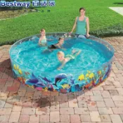 全球選品1館 生活百貨 Bestway55031特大號硬膠兒童戲水池家庭游泳池養魚池