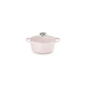 【Le Creuset】典藏琺瑯鑄鐵鍋圓鍋 16cm(貝殼粉-鋼頭)