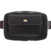 【DOKODEMO】Burberry 格紋圖案 PVC 黑色斜背包，黑色，1228 [二手] BURBERRY 男士