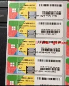 正版win7專業版標籤+OEM金鑰。一 一碼