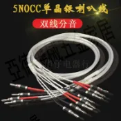 荷蘭5NOCC單晶銀二出四喇叭線發燒級功放膽機雙線分音音箱喇叭線【亞德機械五金家居】
