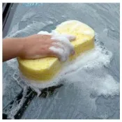 ⚡桃園出貨⚡洗車壓縮海綿大號吸水海綿 蜂窩珊瑚擦車棉8字型汽車清潔美容工具