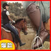 馬術靴 馬術長靴 真皮馬術靴 騎士靴 低跟2025靴子騎士靴馬術靴復古女大碼不過膝秋冬騎士靴