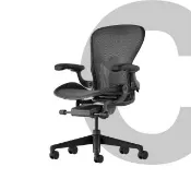 【Herman Miller】Aeron 全功能 - 石墨黑｜C SIZE｜世代家具｜原廠授權代理商(人體工學椅/電腦椅/辦公椅)