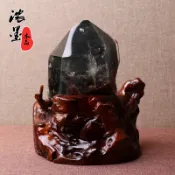 協貿國際日用品生活2館 濃墨天然白水晶原礦石 綠幽靈柱擺件 綠幽靈擺件 水晶柱擺件