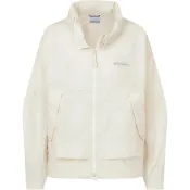 (店+)【Columbia 哥倫比亞】Columbia 純色戶外連帽輕薄透氣連帽夾克外套 女款 米黃色