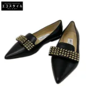 【DOKODEMO】Jimmy Choo GALARIBON緞帶尖頭平底鞋，34碼（近全新）[二手]
