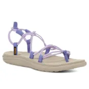 (店+)【TEVA】TEVA 涼鞋 VOYA INFINITY 米白紫 羅馬 織帶涼鞋 女 TV1019622PLLC
