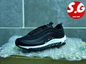 S.G NIKE W AIR MAX 97 LX 黑白 皮革 小勾勾 復古 氣墊 休閒鞋 女鞋 AR7621-001