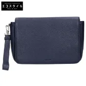 【DOKODEMO】Bally STEON 壓紋Logo粒面皮革翻蓋手拿包 [成色極佳]（二手）