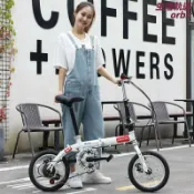 生活軌道 【超輕便攜】摺疊腳踏車 14吋腳踏車 成人單車 城市通勤車 休閒騎行車 折疊車 輕量鋁合金車架 快速折疊收納 通勤代步 戶外運動