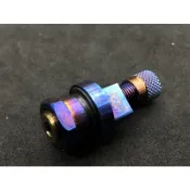 🔥現貨 當天出貨 POSH PK7 鈦合金氣嘴 直頭 10mm 氣嘴頭 鈦合金 燒色 燒鈦