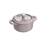 【STAUB】圓形烤盅陶缽10cm-復古灰/0.2L(德國雙人牌集團官方直營)