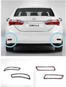 圓夢工廠 Toyota Altis 11代 11.5代 2014~2018 改裝 烤漆黑 後保桿 後反光片 後霧燈框飾貼
