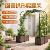 (店+)【蝸居優選】園藝拱形花架拱門花架 爬藤支架 鐵藝葡萄架 絲瓜黃瓜番茄種植架 拱形棚架 庭院陽臺花園支架 植物固定爬藤架子