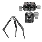 【Leofoto 徠圖】MT-03+LH-25R鋁合金蜘蛛桌面迷你兩節三檔攝影三腳架(彩宣總代理)