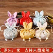 【熱銷中】🔥午隨身香囊空袋漢服裝配飾香包空袋子古風香袋刺繡兔子荷包錦囊