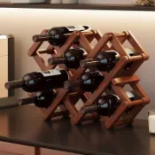 【免運】紅酒架置物架格子家用免安裝葡萄酒架擺件小酒櫃多瓶放酒桌面簡易