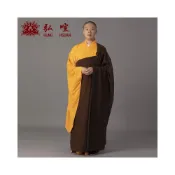 (店+)現貨供應 弘喧 僧服 僧人 出家人 披衣 七衣 黃滾黃 嚴肅 法會 禮佛 修行 搭衣 受戒 台麻 七懺衣 佛教 高僧