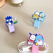 現貨⭐️ 日本正品 三麗鷗 酷企鵝 帕恰狗 大眼蛙 卡通扣式 捲線器 耳機線 電線整理 集線器【DJ-B0007】6C