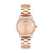 COACH | 經典馬車LOGO 玫瑰金鋼帶造型女錶 28mm 玫瑰金送禮首選 14502977