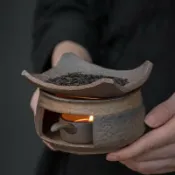 不二選 免運 粗陶烤茶爐陶瓷蠟燭溫茶爐烘干烘焙去味醒茶葉提香器加熱香薰壁爐