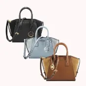 【Michael Kors】小型包-經典造型皮革、麂皮手提/斜背/肩背兩用包(三色)