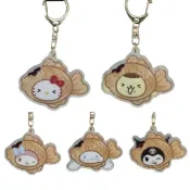 小禮堂 Sanrio 三麗鷗 壓克力造型吊飾 (鯛魚燒款) Kitty 美樂蒂 酷洛米 大耳狗