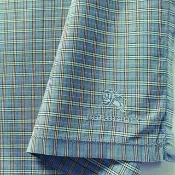 Burberry 古董手帕 藍色格紋 男士口袋巾 18.5 x 18 英吋