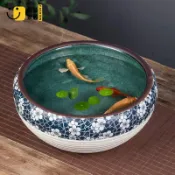 免運 特惠/附發票 魚缸 盆 水缸 景德鎮陶瓷魚缸大號青花手繪金魚缸碗蓮缸烏龜缸魚盆家居裝飾擺件工廠直銷 店長推薦 售後保障 全館折扣 5s722