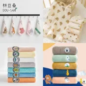 【林豆桑】現貨✨可愛動物純棉兒童小方巾 洗臉毛巾  擦手巾/手帕/洗臉巾/純棉紗布/鱷魚/狐狸/小熊/大象/河馬/小兔