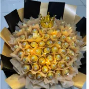 66顆 金莎花束52顆 金莎花束 畢業花束情人節花束告白花束 新娘捧花 生日花束 生日禮物 聖誕禮物 交換禮物母親節花束
