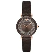 大高雄鐘錶城 EMPORIO ARMANI 亞曼尼 Gianni T-bar系列 AR11565 復古女伶環鑽女錶 32mm｜樂天領券現折★全館特惠中★指定刷卡回饋10%