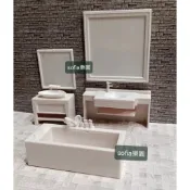 ◆SOFIAの樂園◆ 模型家具 模型屋 娃娃屋 衛浴 洗手台櫃 浴缸 適合25比例