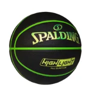 Spalding 斯伯丁 籃球 7號 橡膠 HIGHLIGHT 室外球 7號球   黑螢光綠 SPA85194