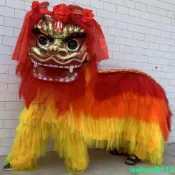 公司  熱賣#優品#正宗雙人舞獅道具整套龍獅北獅龍獅單人小北獅獅子頭服裝全套金獅