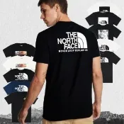 【The North Face】北臉短袖 男款 前後小LOGO 素面 短TEE 棉質 短袖T恤(冬季大折扣爆款/男女組合/大LOGO)