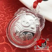 【小佩豬酒窩招財項鍊二入】佩佩銀飾足銀紅線-十二生肖可愛口愛-臉書爆款熱銷暢銷促銷(含開光加持)馥瑰馨盛NS0592