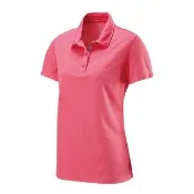 【Wildland 荒野】女 疏水纖維POLO排汗衣-粉橘 W1621-78(短袖上衣/戶外休閒/POLO衫)